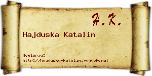 Hajduska Katalin névjegykártya