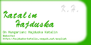 katalin hajduska business card